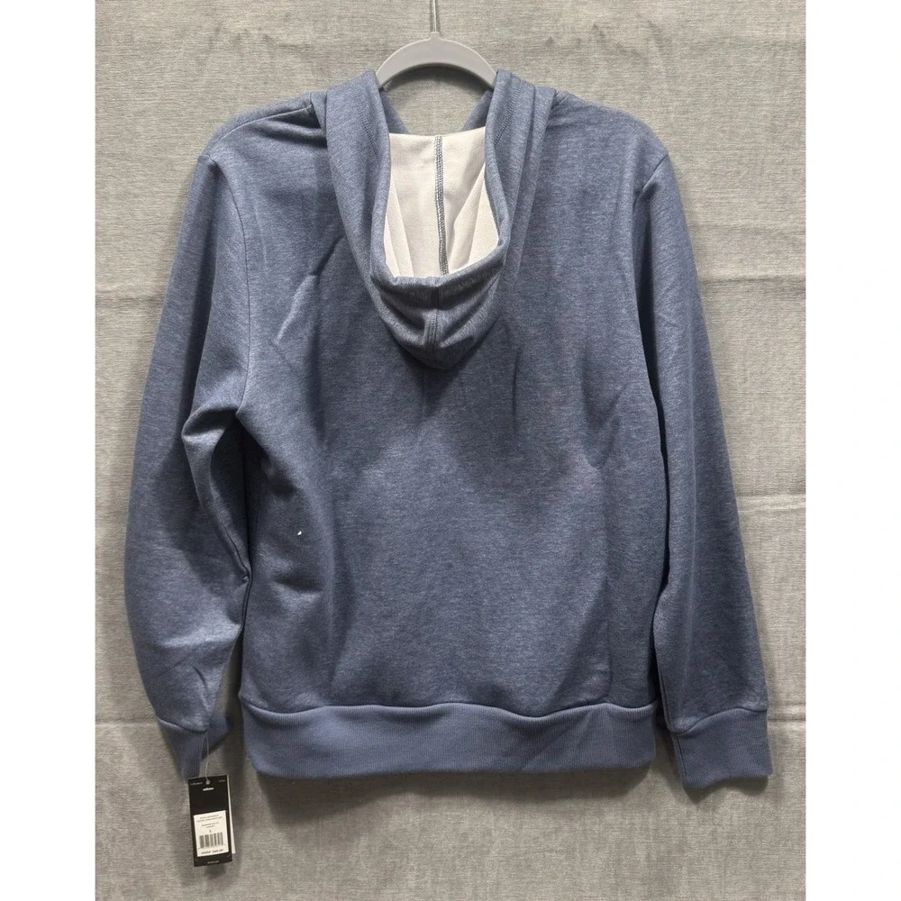 Adidas Women's  Go To Hoodie Sweatshirt Large Crew Navy Heather - Picture 3 of 8